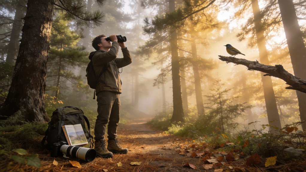 hiking and bird watching